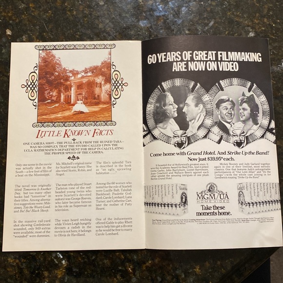 Gone With The Wind MGM/UA Home Video 2 Tape HI-FI VHS Deluxe Edition Box Set '85 - Picture 5 of 6